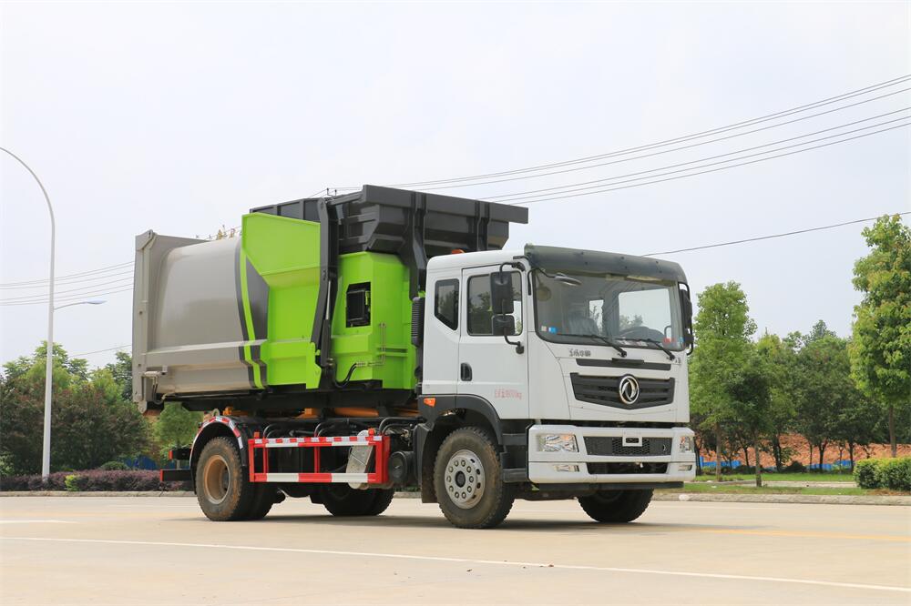 10-14方勾臂垃圾車-東風T5大型套臂10-14方勾臂式垃圾車
